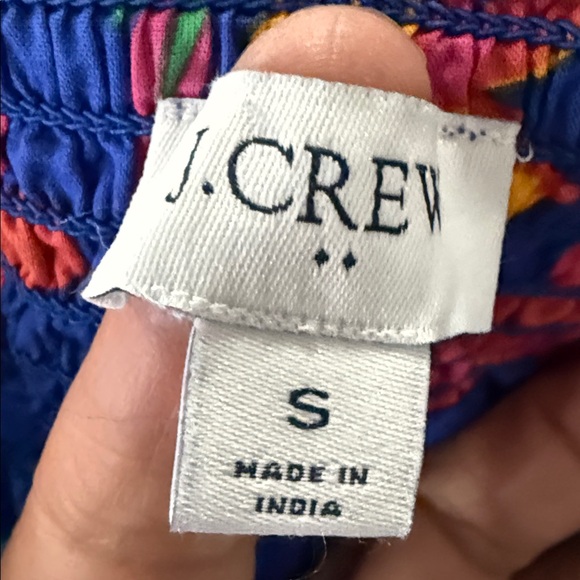 J Crew Smocked Tiered Mini Skirt Floral Summer Party Pull On Lined Vacation - Picture 8 of 8